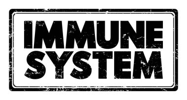 Bağışıklık Sistemi metin damgası, sağlık konsepti geçmişi