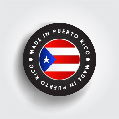 Porto Riko metin amblemi rozeti, konsept arkaplan