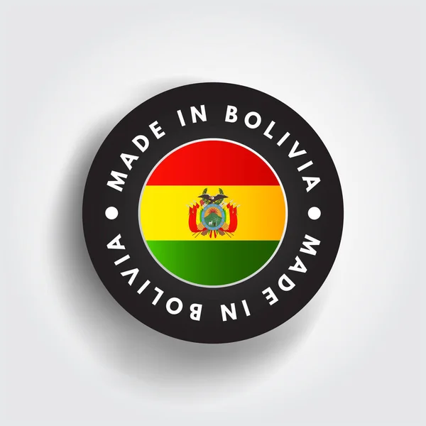 Bolivya Metin Amblemi Rozeti Konsept Arkaplan — Stok Vektör