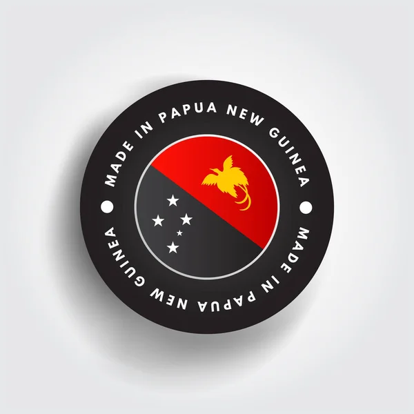 Vyrobeno Papui Nové Guineji Textový Emblém Odznak Koncept Pozadí — Stockový vektor