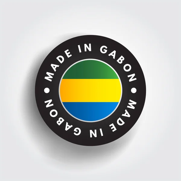 Made Gabon Text Emblem Badge Concept Background — Image vectorielle