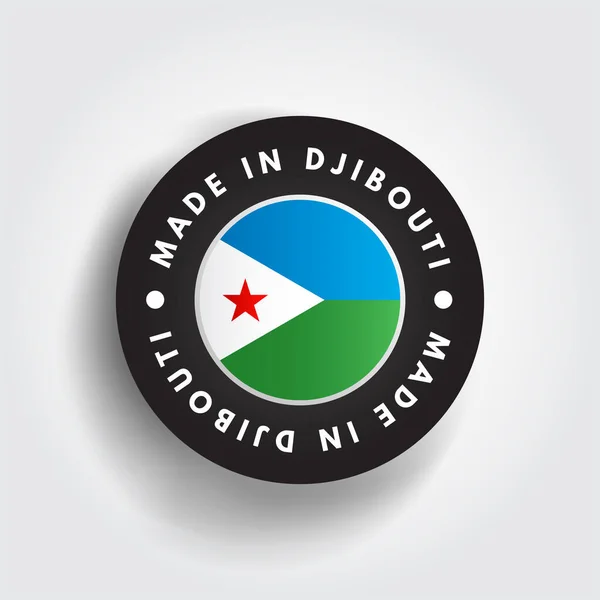 Made Djibouti Text Emblem Badge Concept Background — Image vectorielle