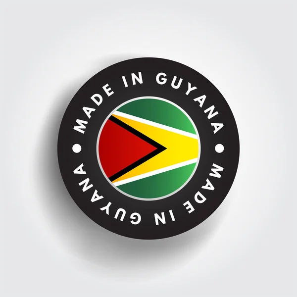 Made Guyana Text Emblem Badge Concept Background — Stockový vektor