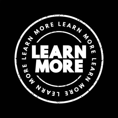 Learn More text stamp, concept background