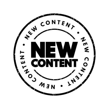 New Content text stamp, concept background