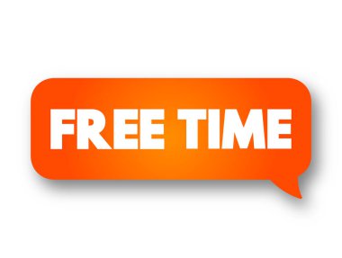 Free Time text message bubble, concept background
