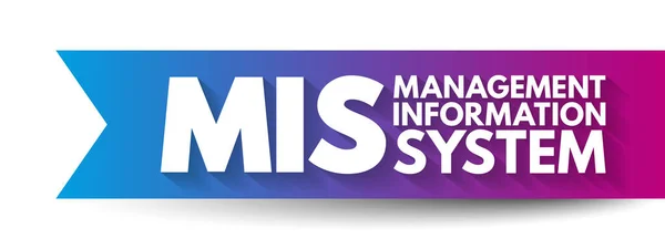 Mis Management Information System Studium Lidí Technologií Organizací Vztahů Mezi — Stockový vektor