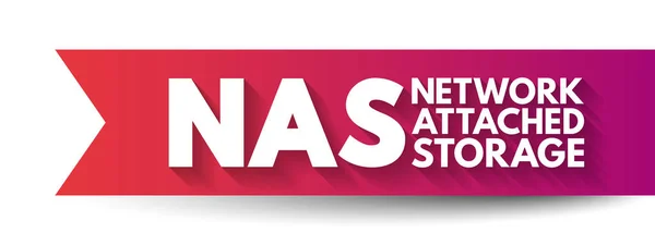 Nas Network Attached Storage File Level Computer Data Storage Server — Stockvector
