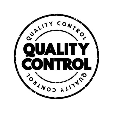 Quality Control text stamp, concept background