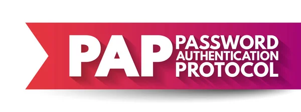 Pap Password Authentication Protocol Протокол Аутентификации Основе Пароля Используемый Протоколом — стоковый вектор