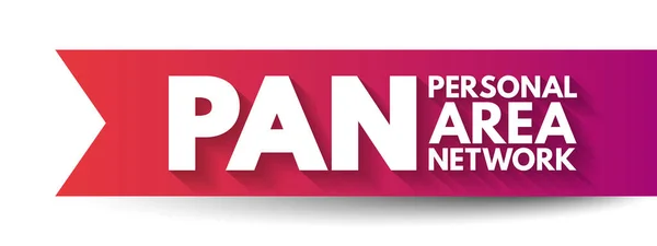 Pan Personal Area Network Datanät För Sammankoppling Elektroniska Enheter Inom — Stock vektor