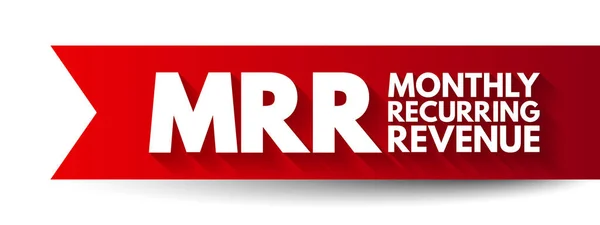 Mrr Monthly Recurring Revenue Доход Который Бизнес Рассчитывать Каждый Месяц — стоковый вектор