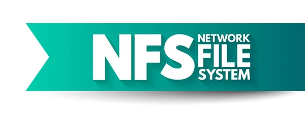 Nfs Network File System Механизм Хранения Файлов Сети Аббревиатура Текстового — стоковый вектор