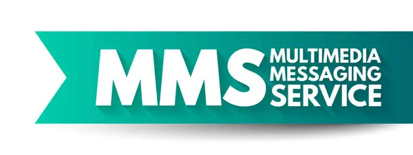 Mms多媒体消息服务 通过蜂窝网络向移动电话发送包含多媒体内容的信息的标准方式 缩写文本概念背景 — 图库矢量图片
