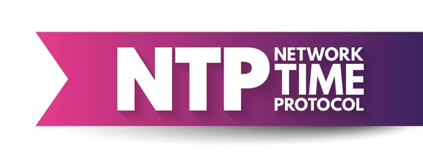 Ntp Network Time Protocol Nätverksprotokoll För Klocksynkronisering Mellan Datorsystem Över — Stock vektor