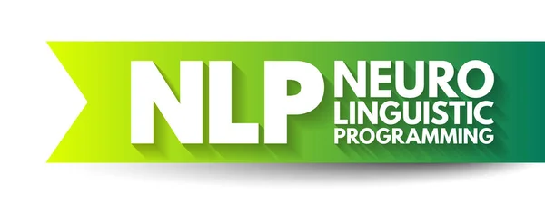 Nlp Neuro Linguistic Programming Psychological Approach Involves Analyzing Strategies Applying — Stockvector