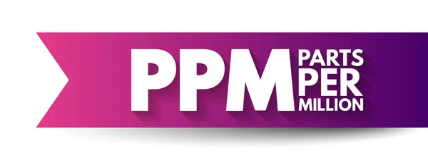 Ppm Parts Million Antal Massenheter Ett Förorenande Ämne Miljon Enheter — Stock vektor