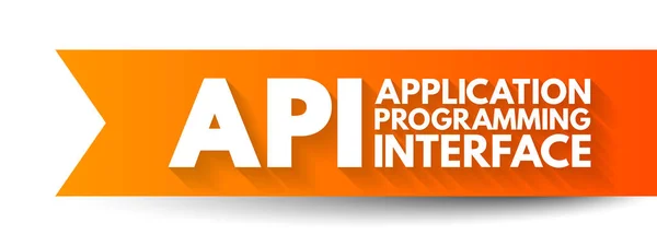 Stock vector API Application Programming Interface - connection between computers or between computer programs, acronym text concept background