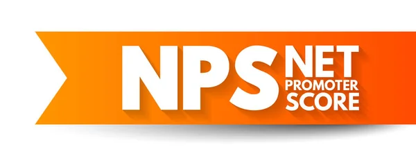 Nps Net Promoter Score Acroniem Business Concept Achtergrond — Stockvector