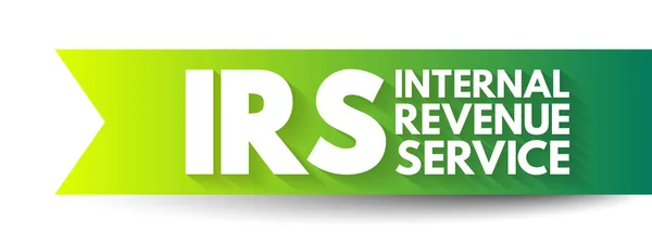 Irs Internal Revenue Service Odpovídá Výběr Daní Správu Vnitřního Daňového — Stockový vektor