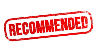 RECOMMENDED text stamp, business concept background