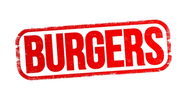 Sello Texto Burgers Fondo Concepto Alimentos — Vector de stock