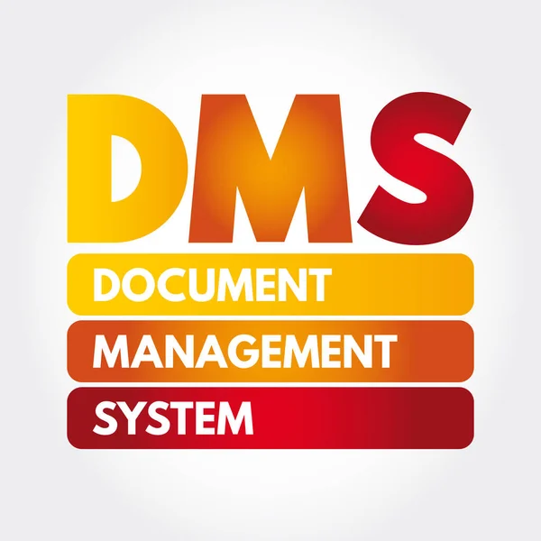 Dms Document Management System System Used Receive Track Manage Store — Stock Vector