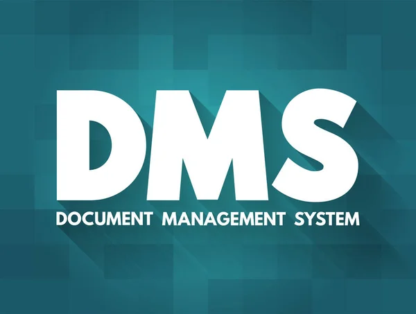 Dms Document Management System System Used Receive Track Manage Store — Stock Vector