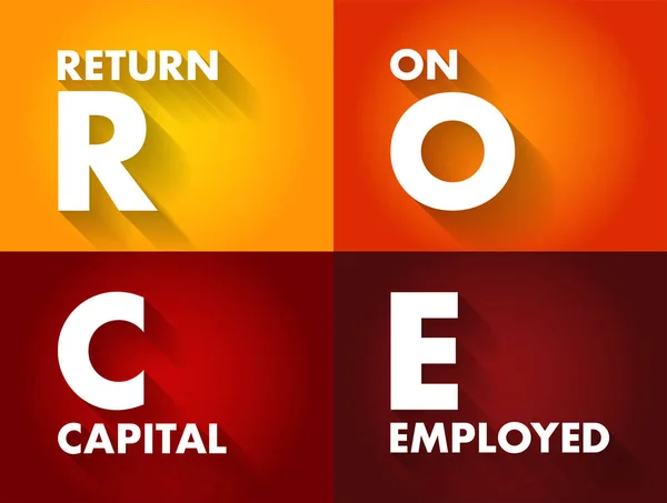 Roce Return Capital Anställd Akronym Affärsidé Bakgrund — Stock vektor