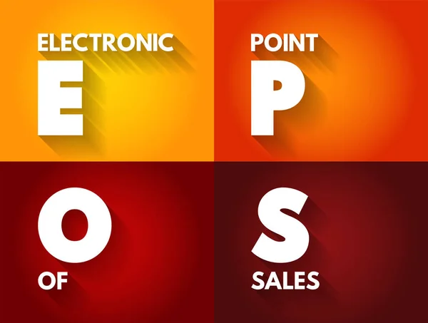 Epos Electronic Point Sales Ett Elektroniskt Sätt Att Låta Kunderna — Stock vektor