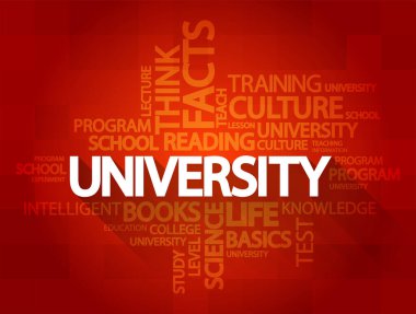 Üniversite - yükseköğretim ve araştırma kurumu, kelime bulutu eğitim kavramı