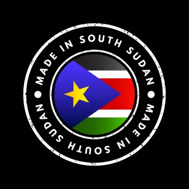 Güney Sudan metin amblem rozeti, kavram arka planı