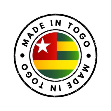 Togo metin amblem rozeti, kavram arka planı