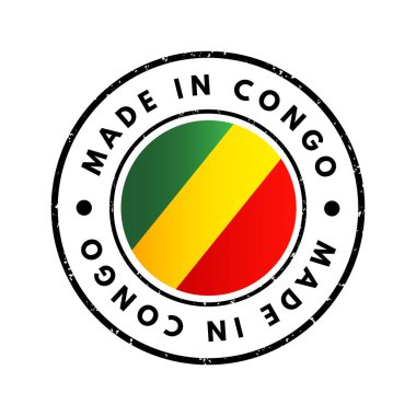 Kongo metin amblem damgası, konsept arkaplan