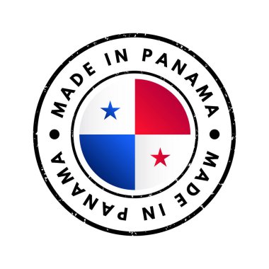 Made in Panama text emblem stamp, concept background