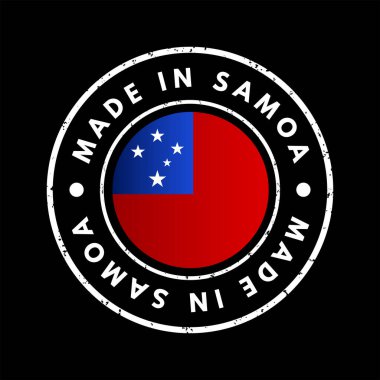 Samoa metin amblem damgası, konsept arkaplan