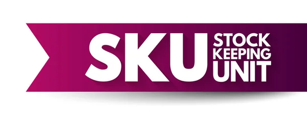 Sku Stock Keeping Unit Scanbarer Strichcode Der Einzelhandel Auf Produktetiketten — Stockvektor