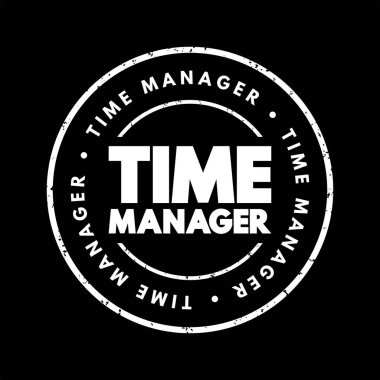 Time Manager text stamp, concept background