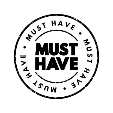 Must Have text stamp, concept background