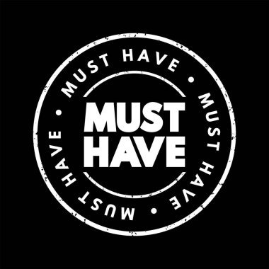 Must Have text stamp, concept background