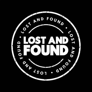 Lost And Found text stamp, concept background