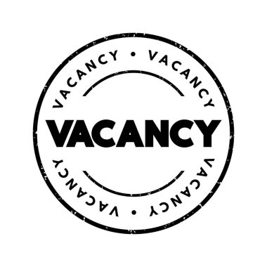 Vacancy text stamp, concept background