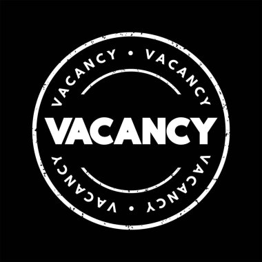 Vacancy text stamp, concept background