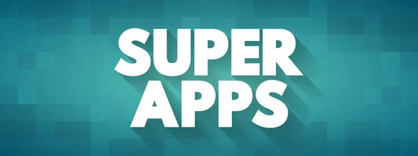 Super Apps Applicazioni Mobili Che Forniscono Più Servizi Tra Cui — Vettoriale Stock