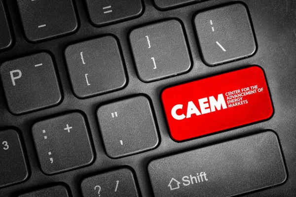 stock image CAEM - Center for the Advancement of Energy Markets acronym, abbreviation text concept button on keyboard