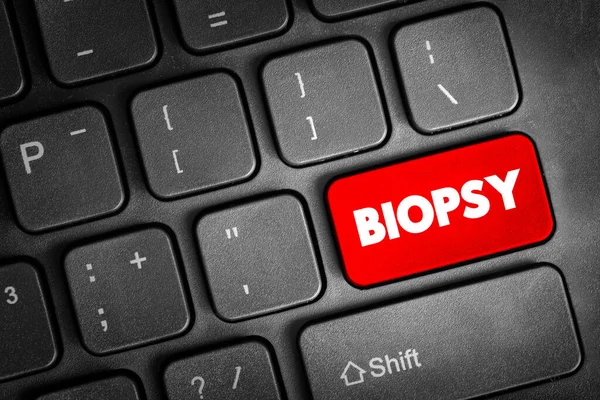 Biopsia Extracción Células Muestra Para Examen Fin Determinar Presencia Alcance —  Fotos de Stock