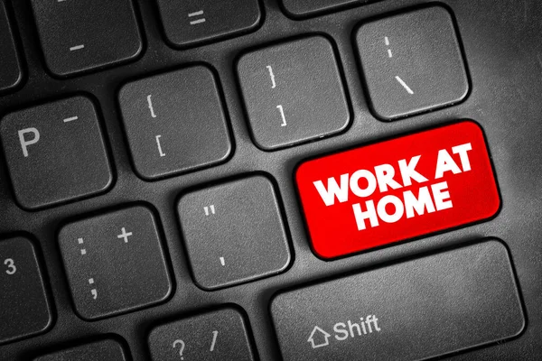 Work Home Text Button Keyboard Concept Background — Stock Photo, Image