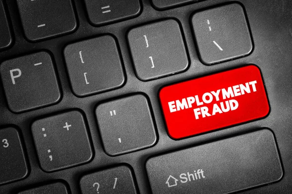 Sysselsättning Bedrägeri Försök Att Lura Människor Som Söker Arbete Genom — Stockfoto