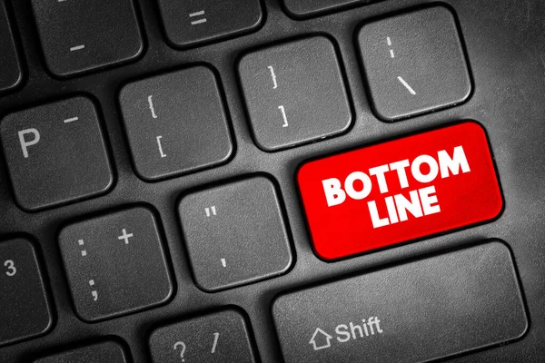 Bottom Line Final Total Account Balance Sheet Text Concept Button — Stockfoto