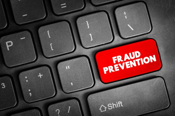 Fraud Prevention Implementation Strategy Detect Fraudulent Transactions Prevent Actions Causing — Foto de Stock